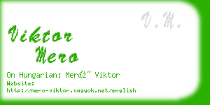 viktor mero business card